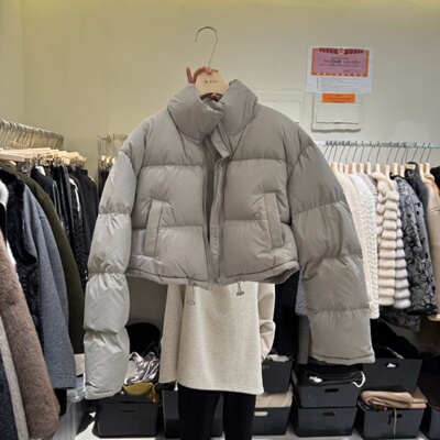 摩登百搭90白鸭绒立领羽绒服