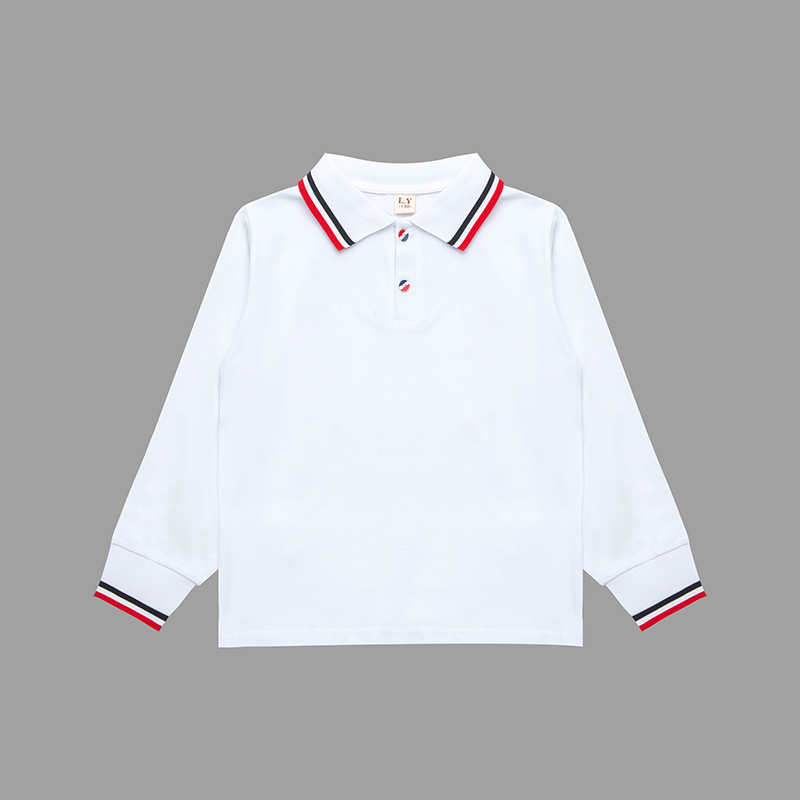 儿童小学生校服长袖短袖白色纯棉