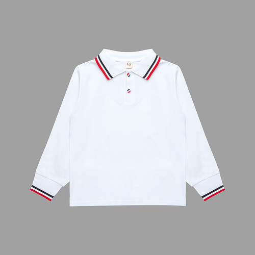 儿童小学生校服长袖短袖白色纯棉