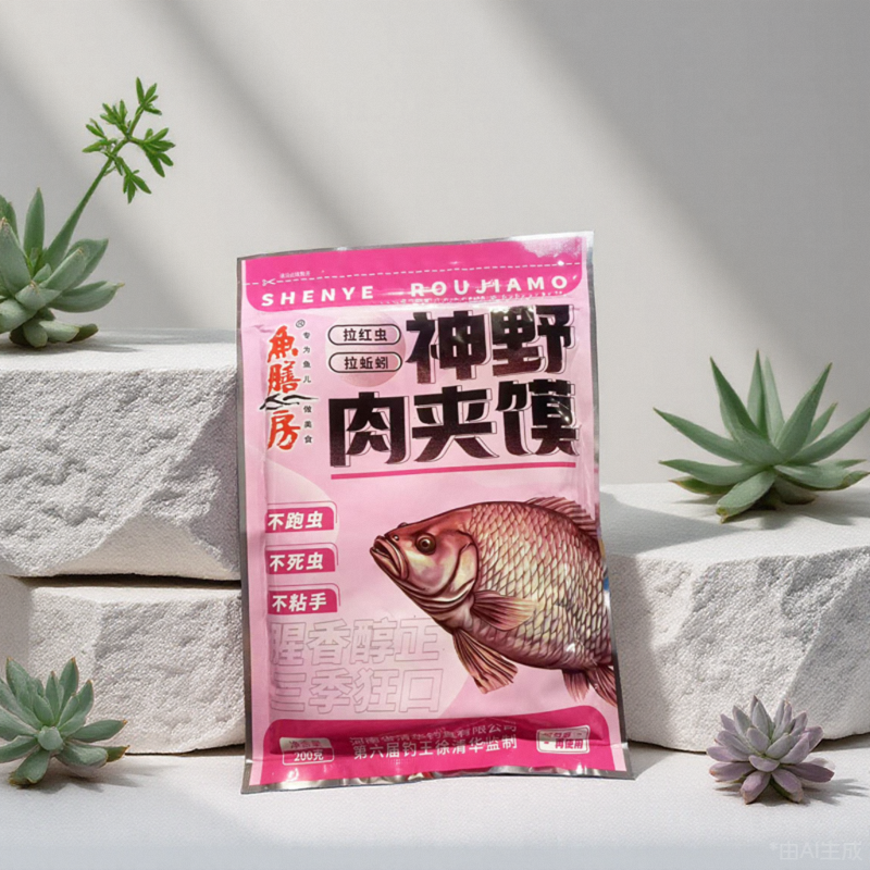 官方正品鱼膳房饵料拉红虫拉饵果冻饵金版轻滑鲫猾鱼饵神野肉夹馍 - 封面