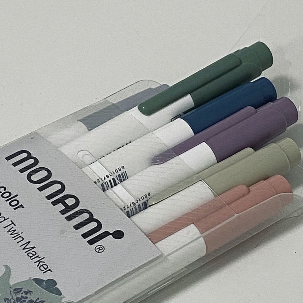 慕娜美新品live color双头荧光笔纤维笔6色套装手帐笔记标记重点