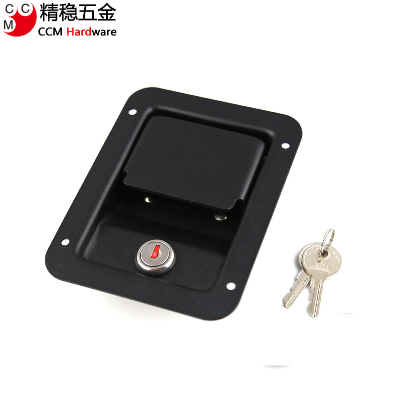 精稳五金 不锈钢盒锁 发电机压缩机箱锁 电箱机柜门锁 黑色
