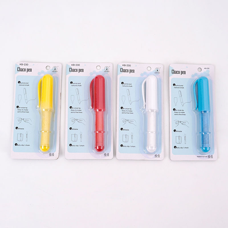 缝纫拼布划粉器便携式笔状钢笔造型可替换粉芯袋盖保护服装工具