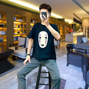 2022夏季精神小伙时尚半袖韩版潮牌T恤网红纯棉短袖男装潮流上衣