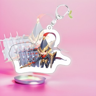 8月新款蒙恬原皮钥匙扣书包小挂件吊坠Q版亚克力王者荣耀游戏周边