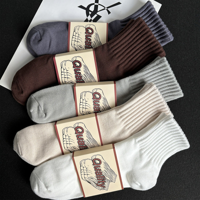 阿美咔叽中筒袜男女美式重磅长袜