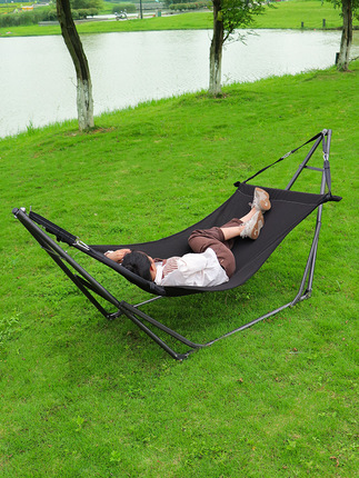 Mesh Hammock Outdoor Single/Double Swing Indoor Dormitory Anti-Rollover Breathable Hanging Chair Camping Picnic Thickened Hammock