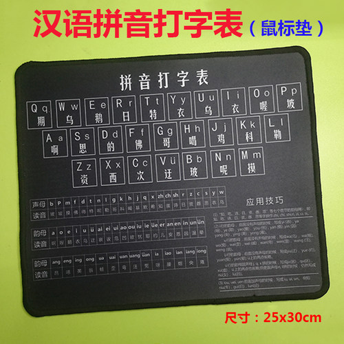 汉语拼音常用快捷键电脑鼠标垫
