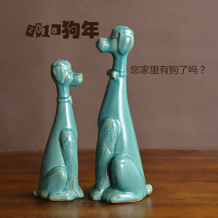American style Countryside ceramics desktop lovely Puppy Decoration handicraft romantic decorate a decoration lovers A token giftin the Home accessories , Decoration  category - from Buy2taobao.com to provide professional Taobao agent buy service