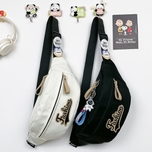 胸包男女简约日系斜挎包ins潮牌休闲街头单肩小背包轻便手机腰包