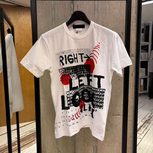 街头休闲风涂鸦印花短袖T恤女宽松纯棉白色上衣