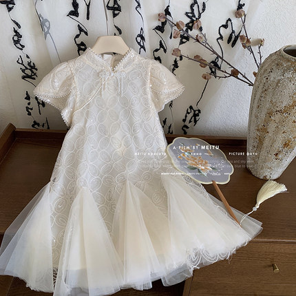 女童公主连衣裙2026夏季新款儿童洋气中大童鱼尾裙女孩礼服裙子潮