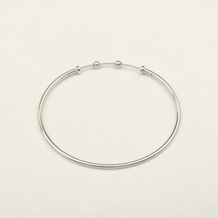 S925银白水晶猫眼银珠珍珠手链简约开口配饰简约百搭高端精致百搭