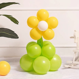 花朵气球立柱儿童生日装饰幼儿园拍照道具五瓣花路引氛围场景布置