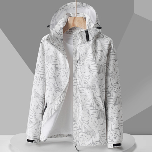 户外休闲春秋款 防水透气单衣运动情侣风衣 冲锋衣男女外套单层薄款