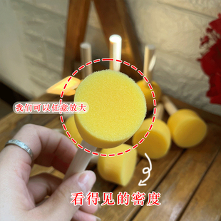 儿童美术DIY拓印海绵棒蘑菇头印章绘画涂鸦工具