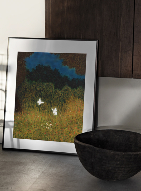 Peeji 「DREAM-蝴蝶」装饰画挂画餐厅玄关客厅电表箱小众现代插画