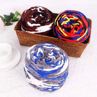 皮草线雪尼尔细冰条粗毛线毛毯线单股钩拖鞋围巾棒针围巾线