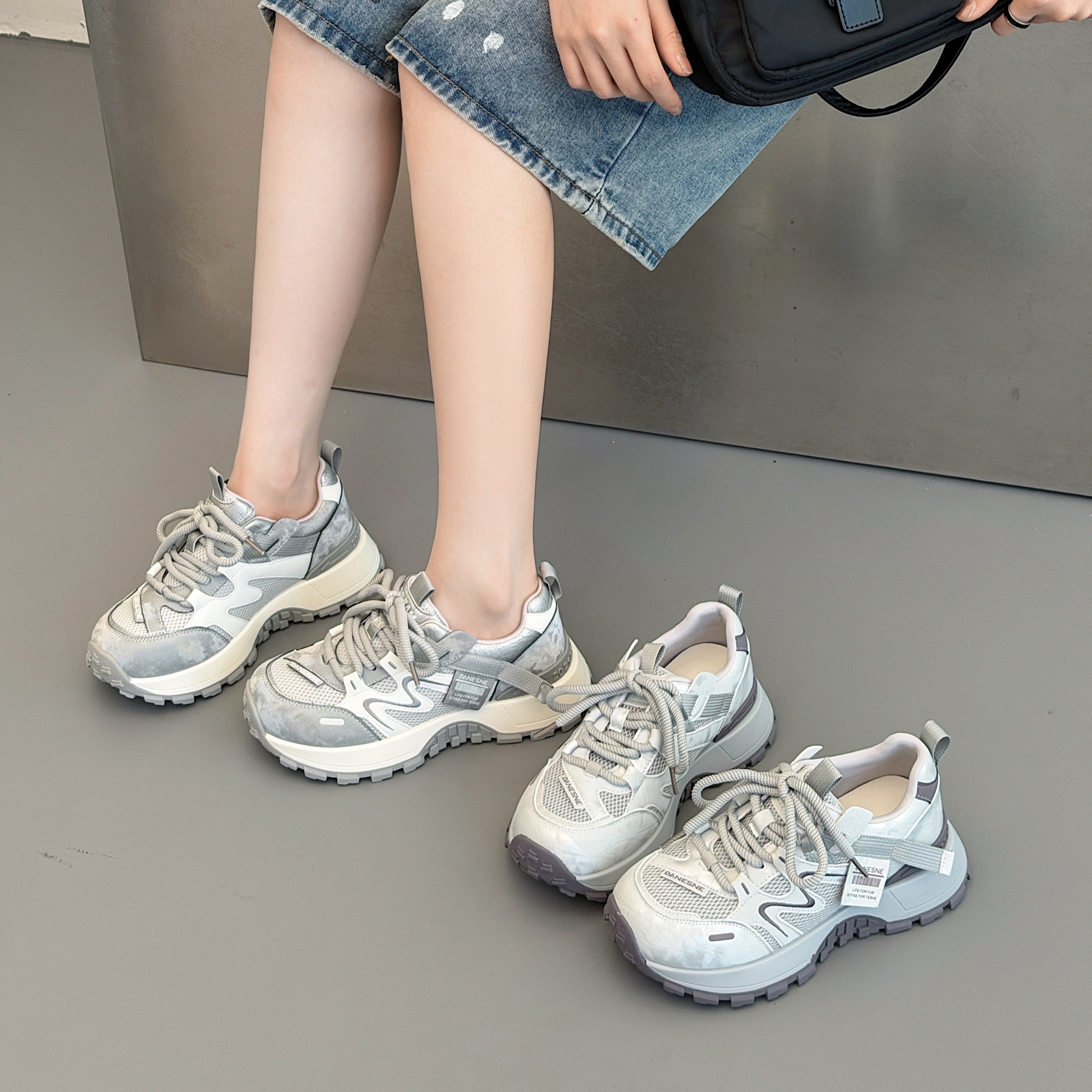 她菲娅2026春新款欧货老爹鞋女小蛮腰百搭厚底休闲阿甘鞋女231-1,女鞋,时尚休闲鞋,淘宝优惠券,粉丝福利购,淘宝优惠卷