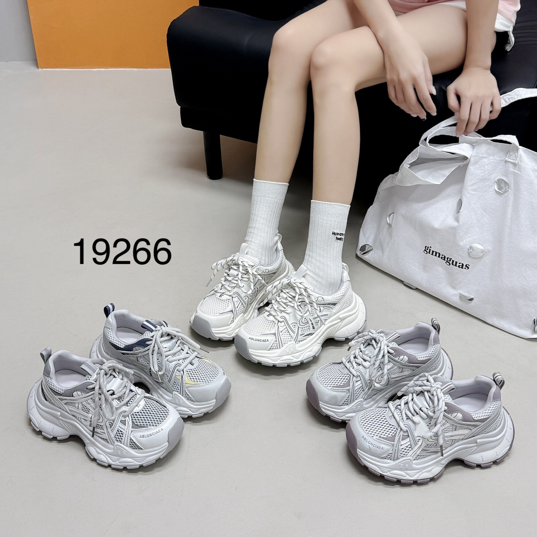 她菲娅2026夏欧货新款真皮老爹鞋女百搭厚底轻便运动休闲鞋19266