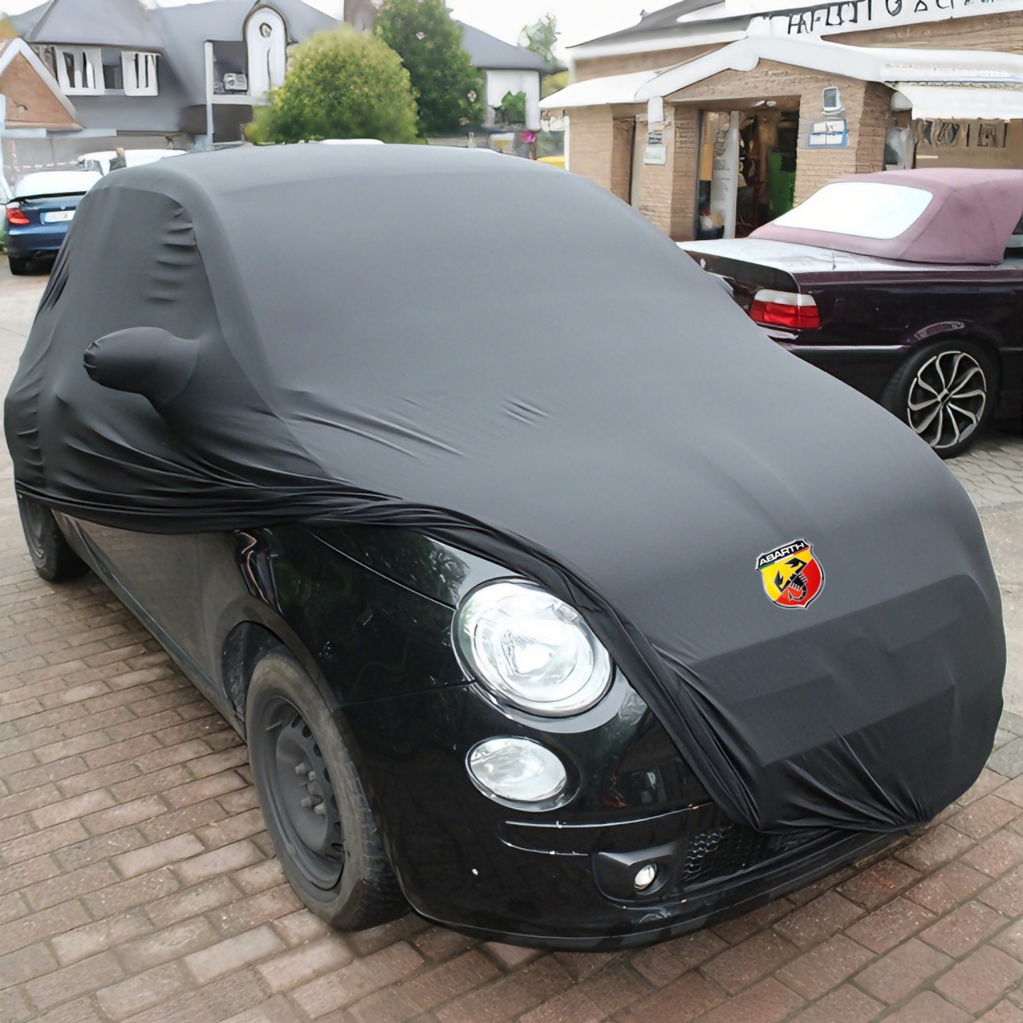 适用阿巴斯Abarth595红蝎子Fiat菲亚特500Gucci专用汽车车衣罩套