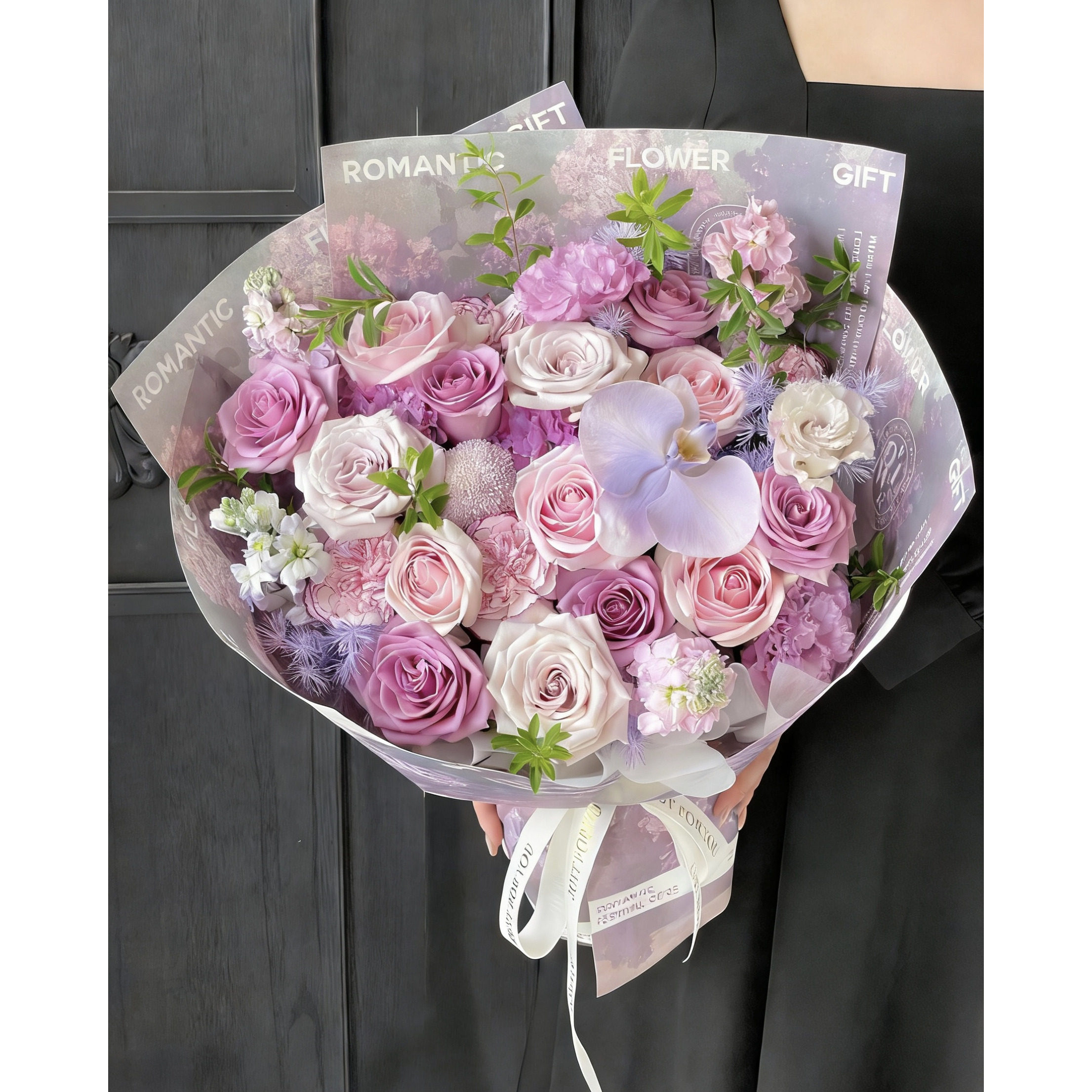 深圳鲜花速递同城配送紫色花束妈妈朋友女友生日礼物花店送花上门