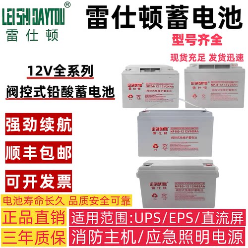 Resden雷斯顿蓄电池 6FM-200铅酸免维护12V200AH太阳能蓄电池家用