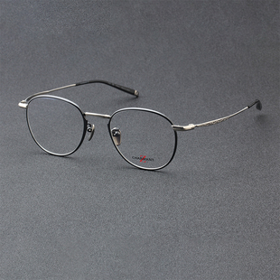 CHARMANT夏蒙镜架钛框系列男士时尚商务简圆框近视眼睛框ZT27117