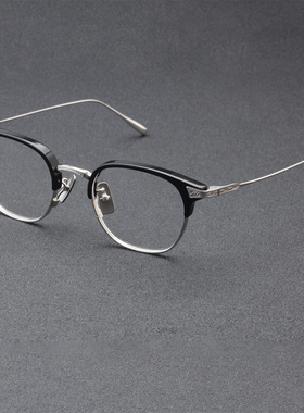 【独家25新款】内藤熊八作复古眼镜框钛日系手作配近视眼镜架N412