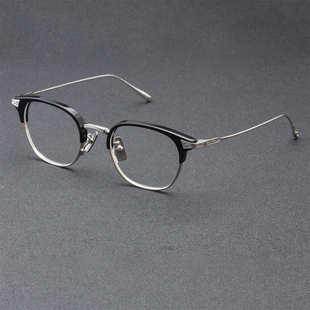 内藤熊八作复古眼镜框钛日系手作配近视眼镜架N412 独家25新款