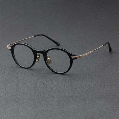 内藤熊八作女全框纯钛时尚眼镜框
