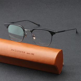 MASUNAGA增永镜架日本手工钛架近视框复古眼镜框MARKS 25新款
