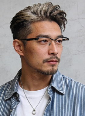 新款CHARMANT夏蒙镜架男士超轻半框商务感近视光学眼镜架ZT27114