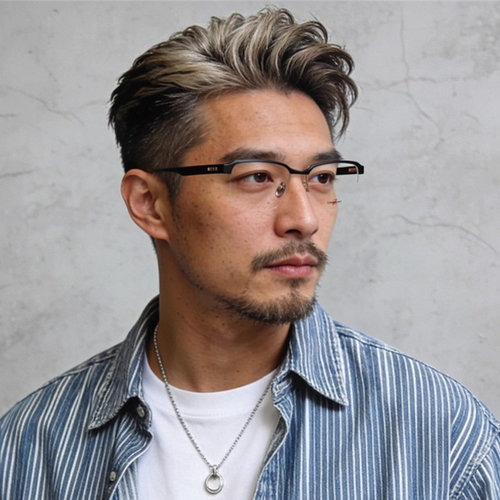 夏蒙男士超轻半框商务眼镜架