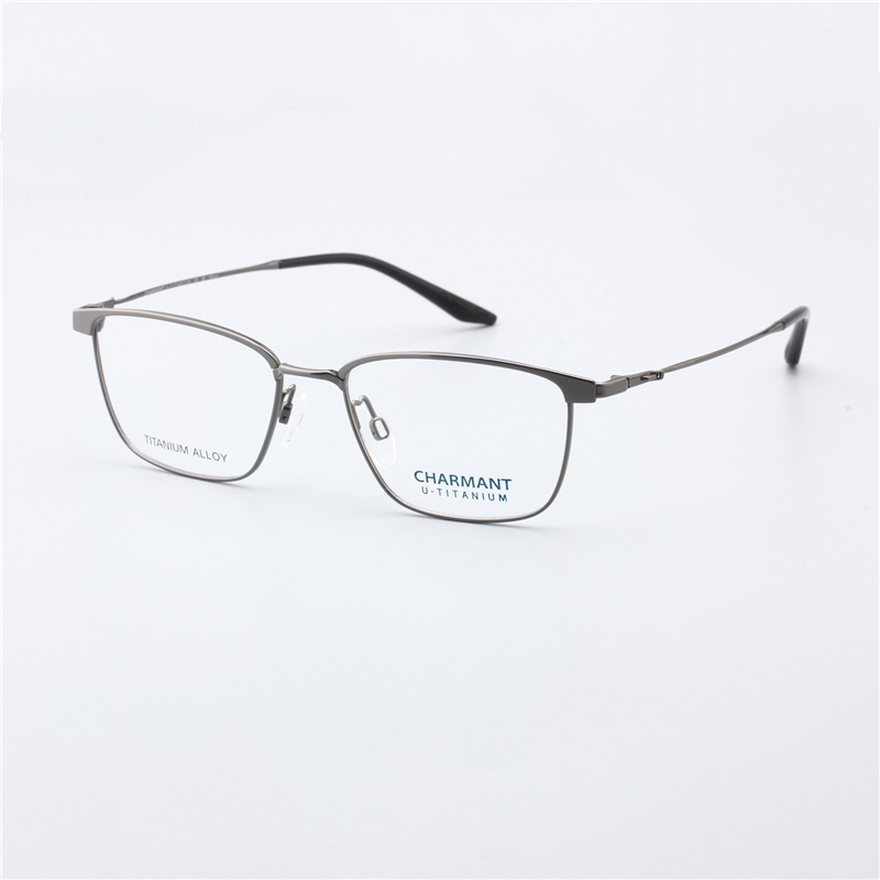 CHARMANT夏蒙眼镜全框男商务方框镜架钛金属舒适可配近视CH38548