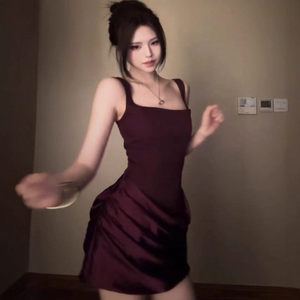 MLYD/定制 大码性感辣妹鱼骨绑带收腰包臀连衣裙高级感气质小礼服