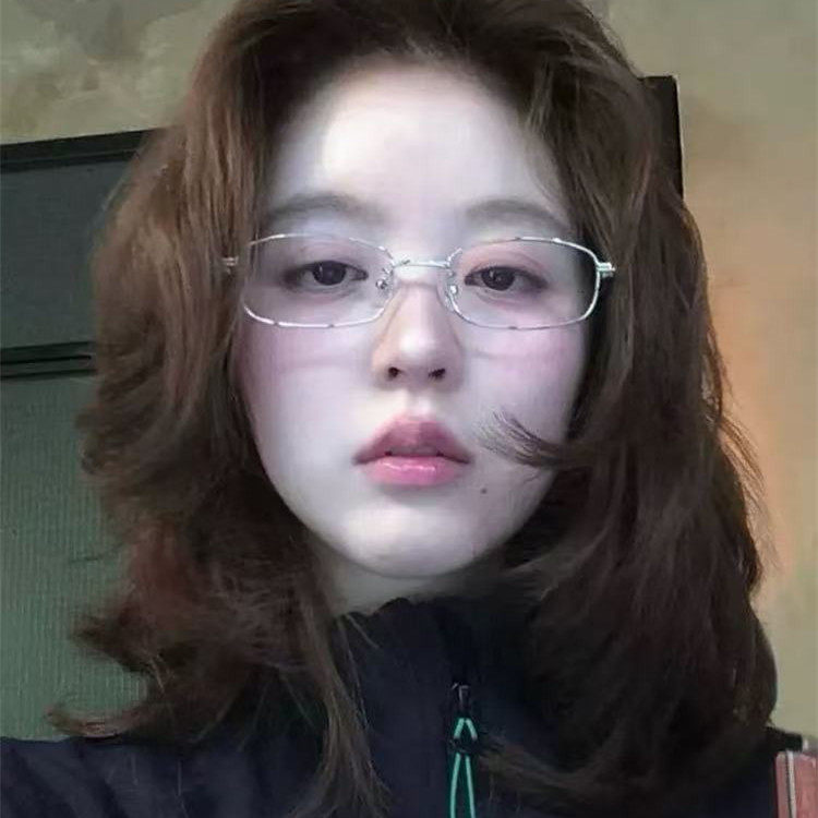 日系金丝方框近视眼镜架