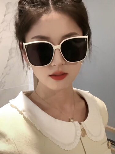 拍照凹照型旅游墨镜女