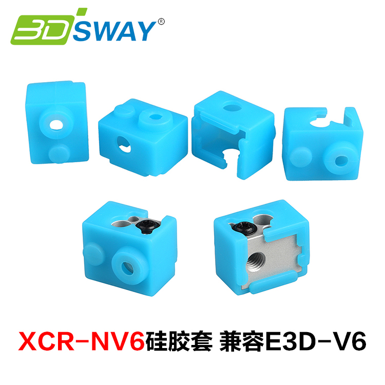 3DSWAY 3D´òÓ¡»úÅä¼þXCR-NV6¼ÓÈÈ¿éÂÁ¿é¹è½ºÌ×±£ÎÂÀ¶É«¼æÈÝE3D V6