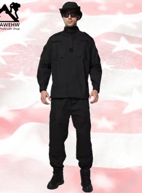 特种兵经典黑色战术服耐磨作战服军迷宽松军训套服户外真人CS套装