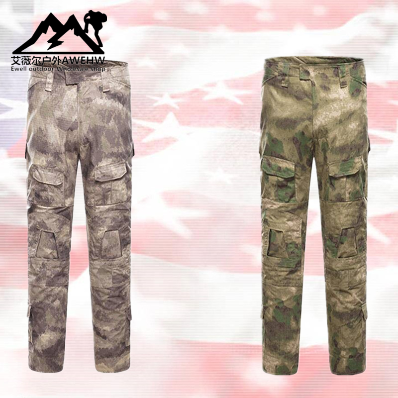 户外特种兵GEN3蛙服单裤AT/FG绿色/灰色废墟迷彩工装长裤G2战术裤