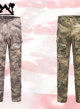 户外特种兵GEN3蛙服单裤AT/FG绿色/灰色废墟迷彩工装长裤G2战术裤