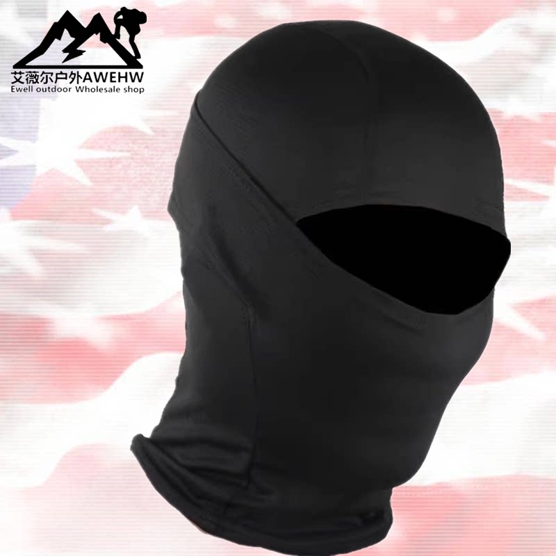 户外特种兵黑色头巾围脖骑行护颈防晒头套男跑步保暖防沙蒙面面罩