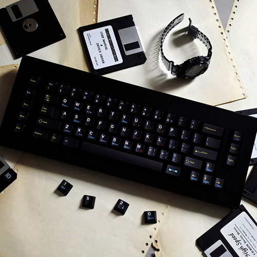 金熙GMK1520主题五面热升华原厂机械键盘键帽客制化黑白大全套