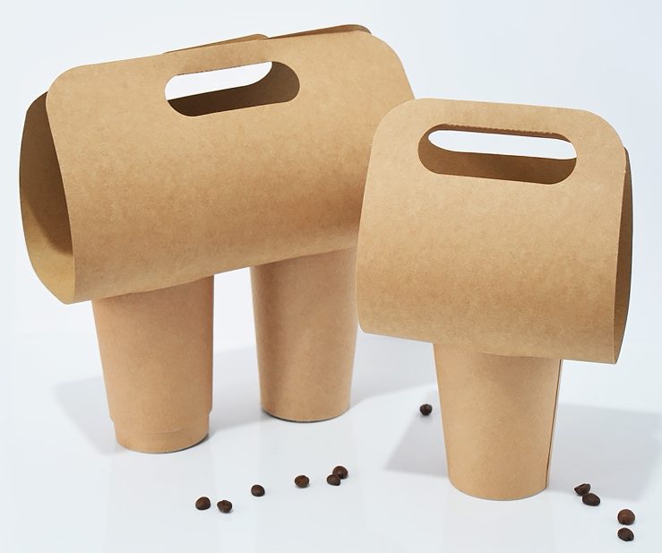 奶茶店外卖打包杯托 一次性杯手提杯托茶杯座底杯托饮料杯托 杯架