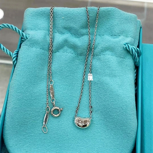 豆豆项链 女纯银925镀玫瑰金色相思豆豌豆吊坠锁骨链简约时尚高级