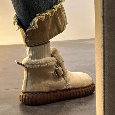 雪地靴子女加绒加厚防滑保暖棉鞋