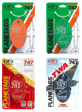 Planetags 波音747飞机蒙皮行李牌 环球长荣大韩澳洲 顺丰包邮