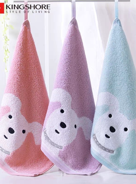 金号纯棉方巾卡通洗脸家用小毛巾正方形柔软可挂式擦手巾MG6850