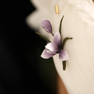 手工非遗绒花胸针古风高级感